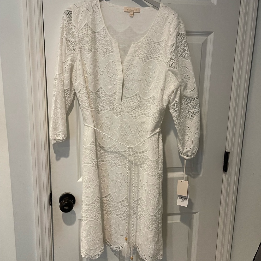 Etcetera White Lace Dress NWT
